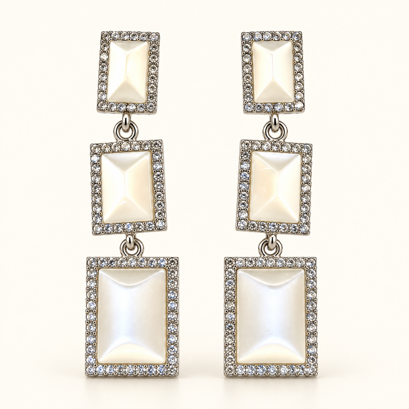 Ivory Glow Drop Earrings