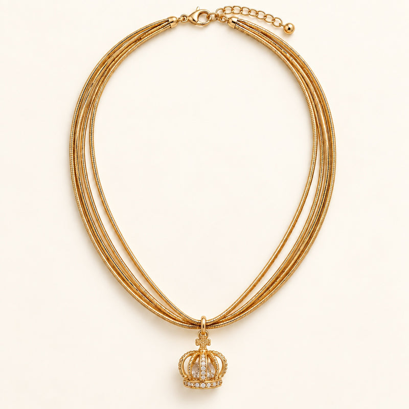 Tiny Crown Necklace