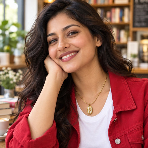 Bloom Note Necklace — Lifestyle view