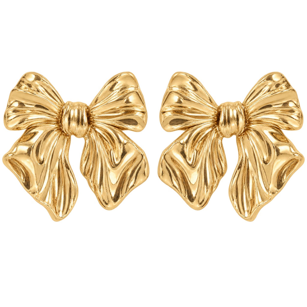 Bow Crush Earrings — Studio view