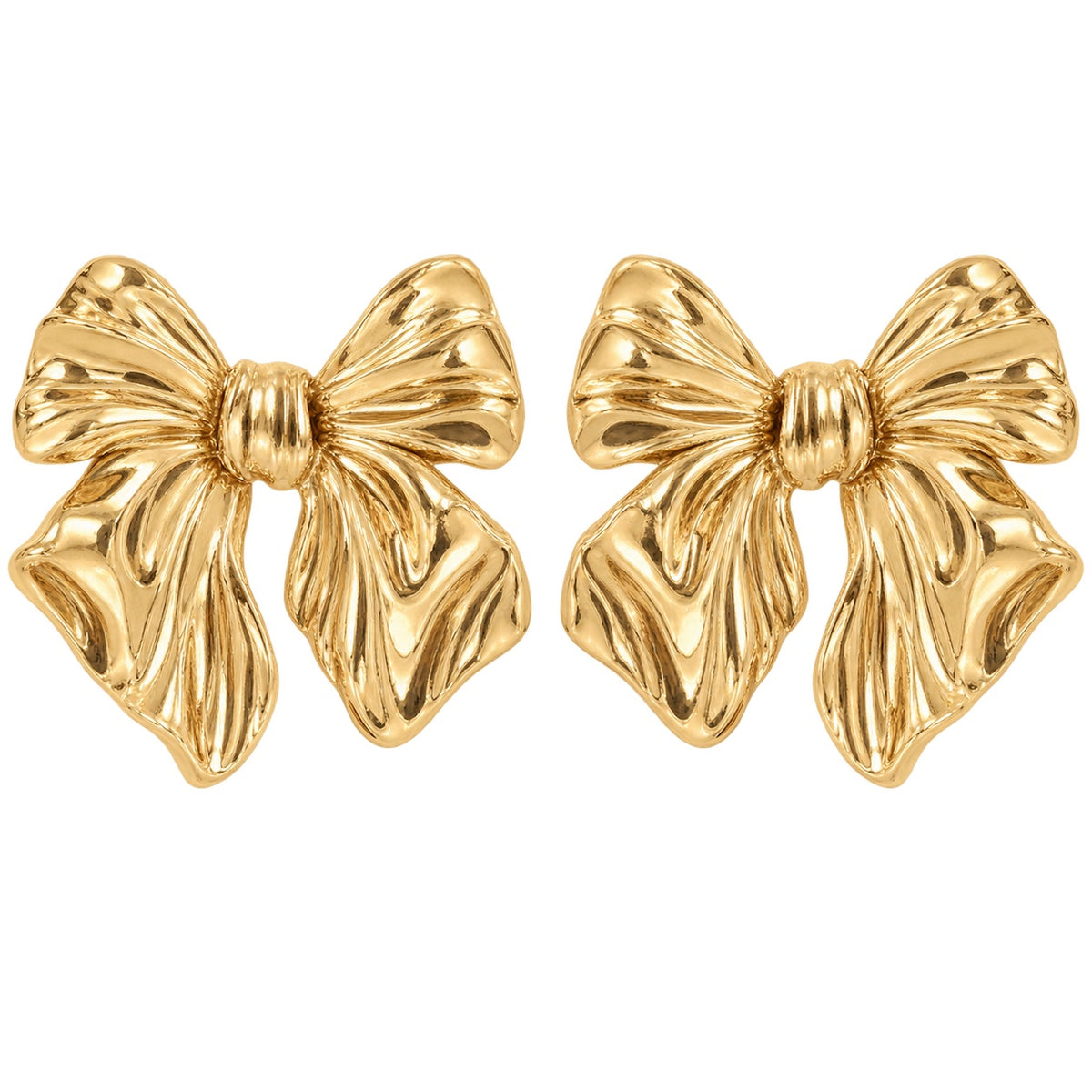 Bow Crush Earrings — Studio view