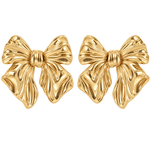 Bow Crush Earrings — Studio view