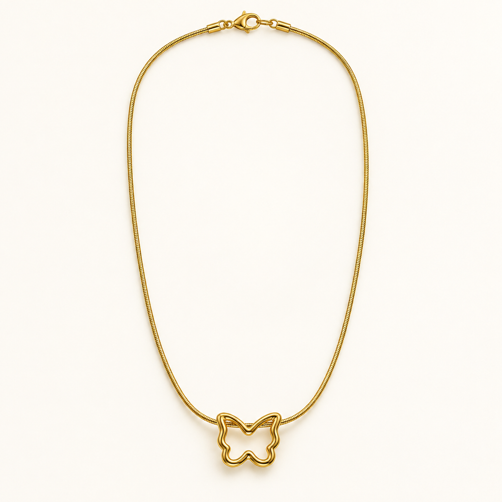 Butterfly Line Necklace — Studio view