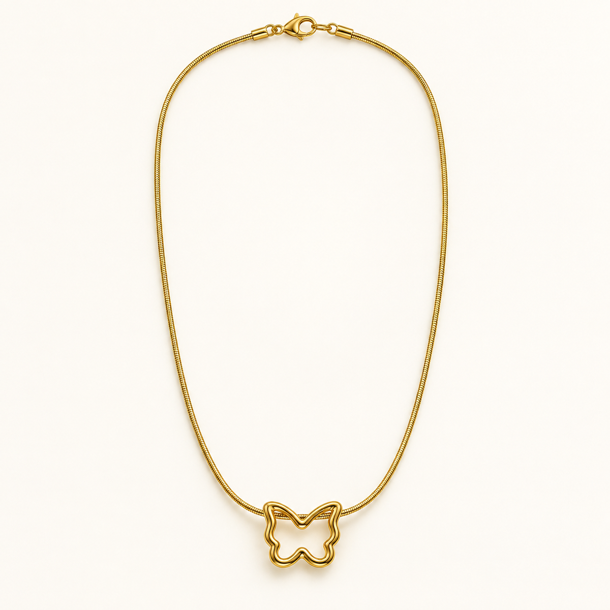 Butterfly Line Necklace — Studio view