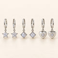 Charm Trio Huggie Set — Studio view