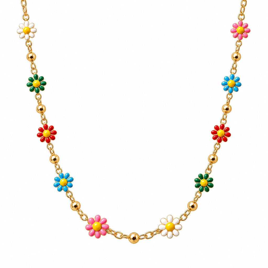 Daisy Pop Necklace — Studio view