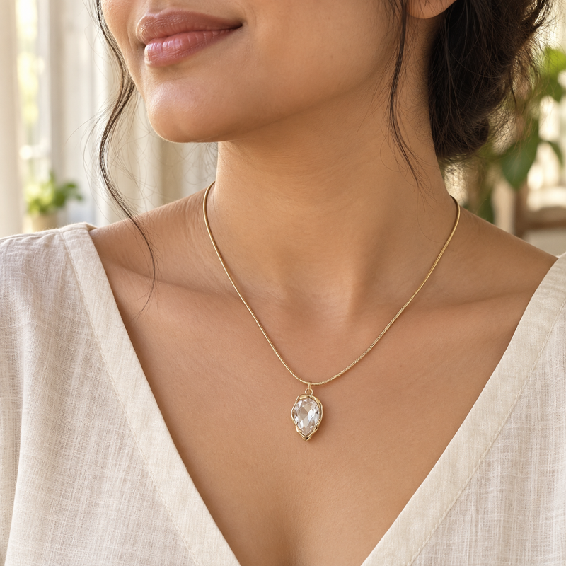 Dewdrop Necklace — Lifestyle view