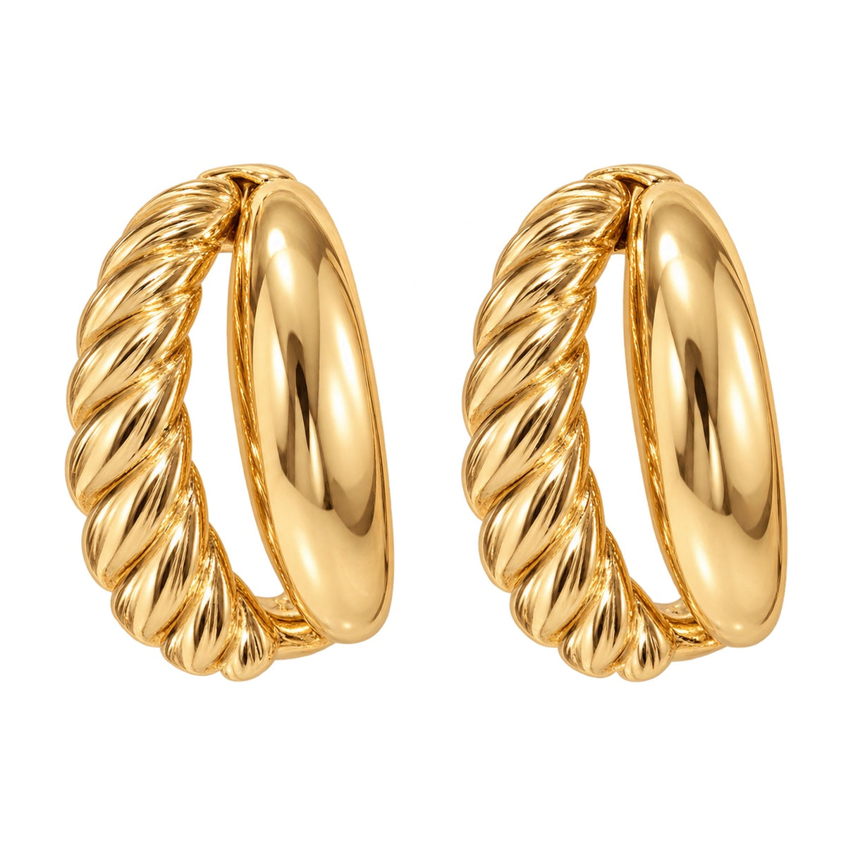 Double Twist Hoops — Studio view