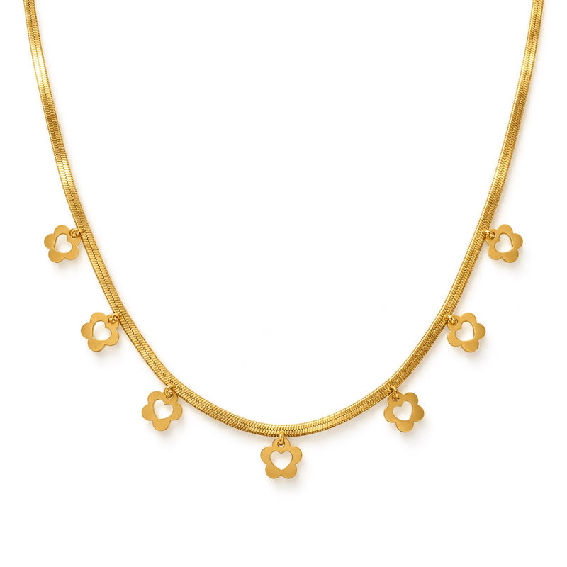 Flower Heart Necklace
