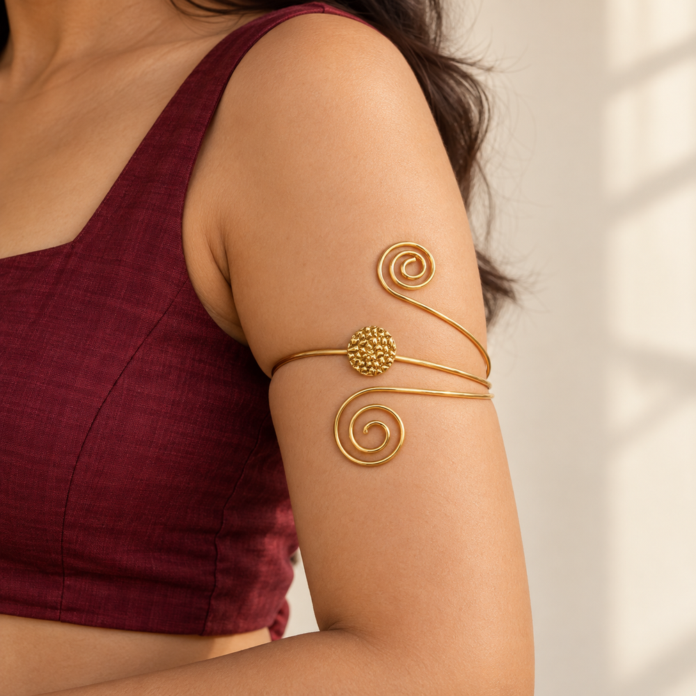 Golden Orbit Arm Cuff