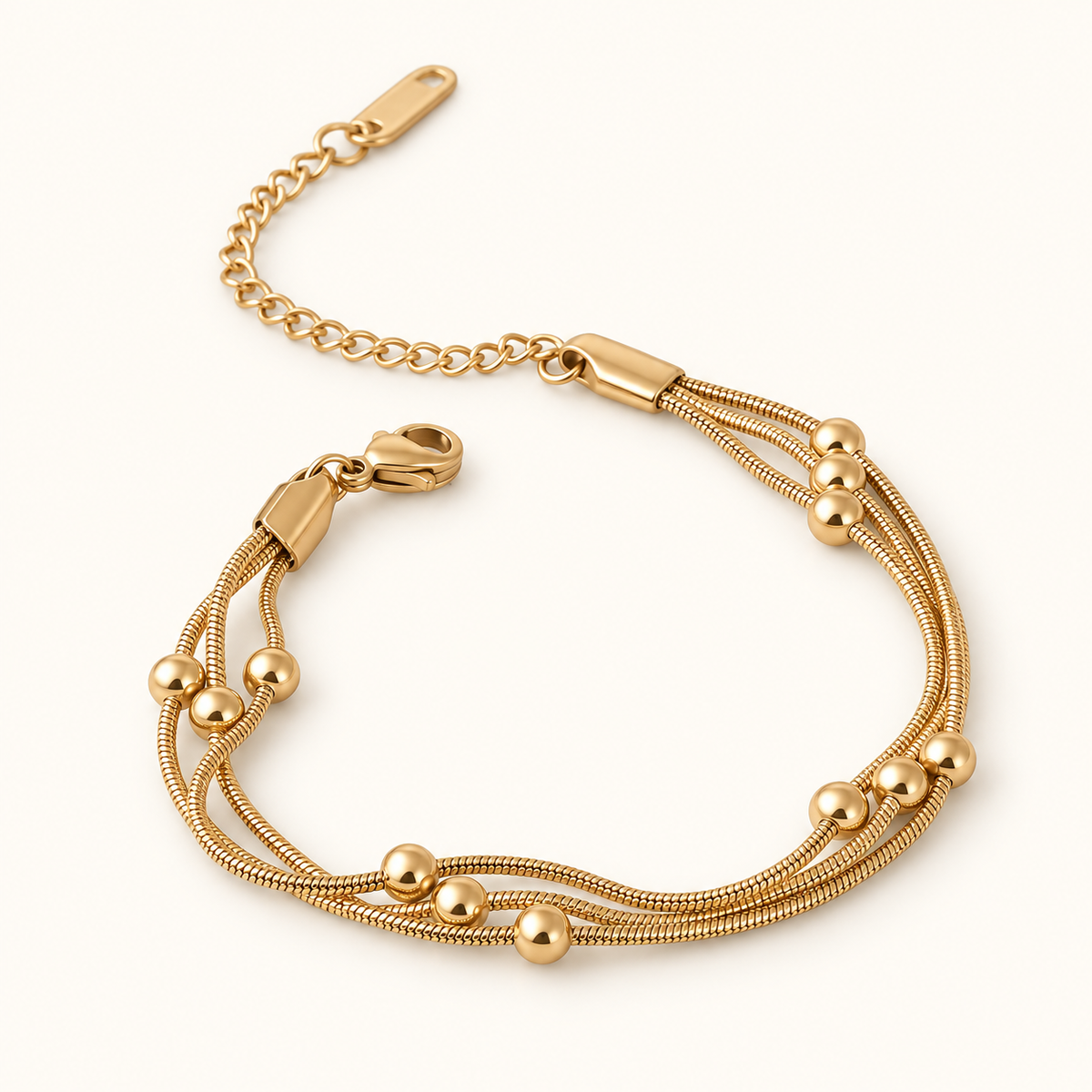 Golden Trio Bracelet — Studio view