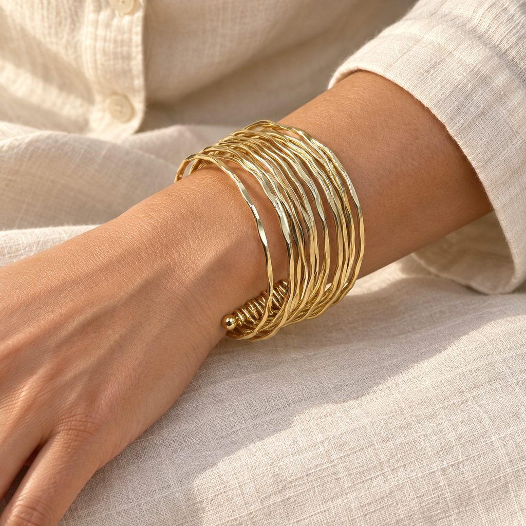 Golden Waves Cuff — Lifestyle view