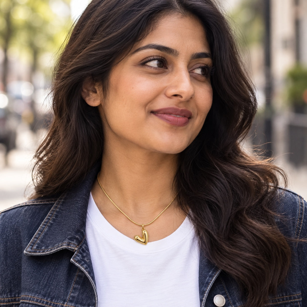 Heart Twist Necklace — Lifestyle view