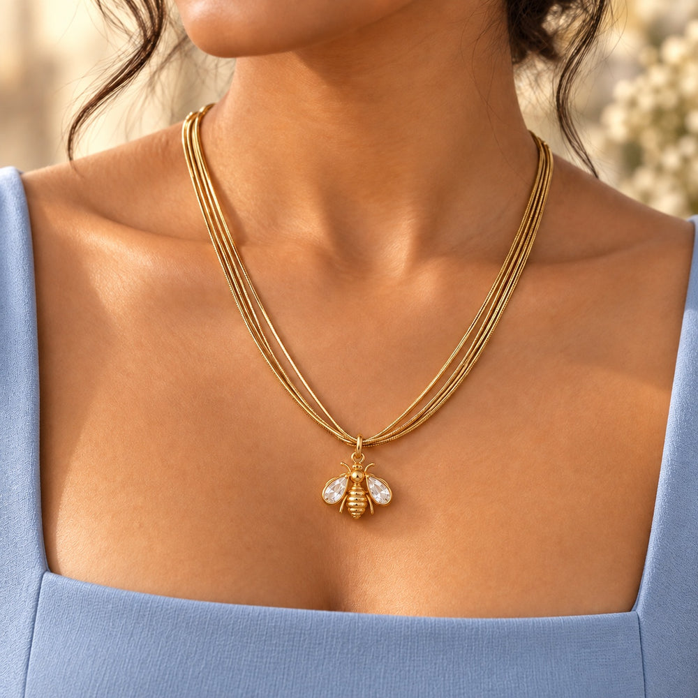 Honeybee Charm Necklace