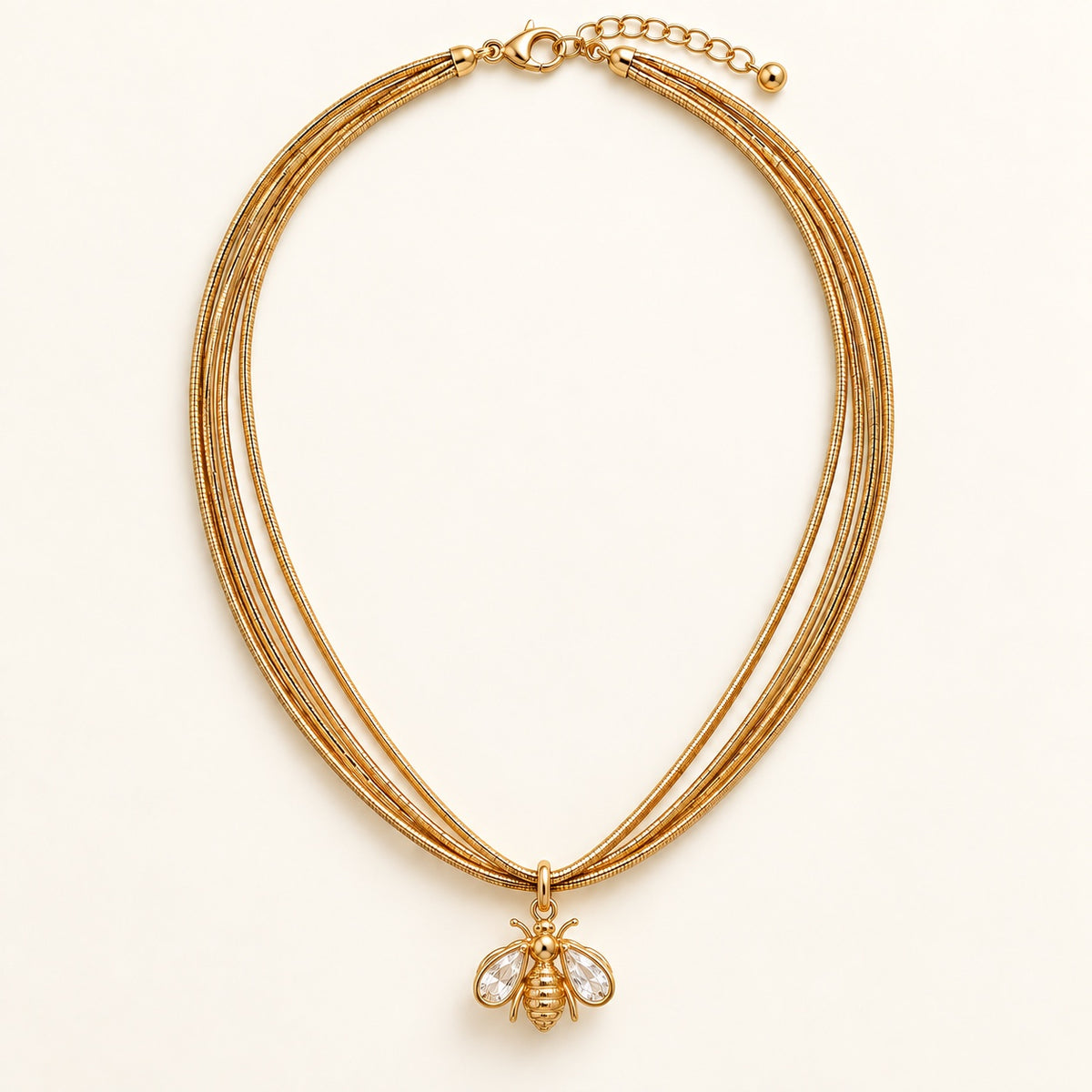Honeybee Charm Necklace — Studio view