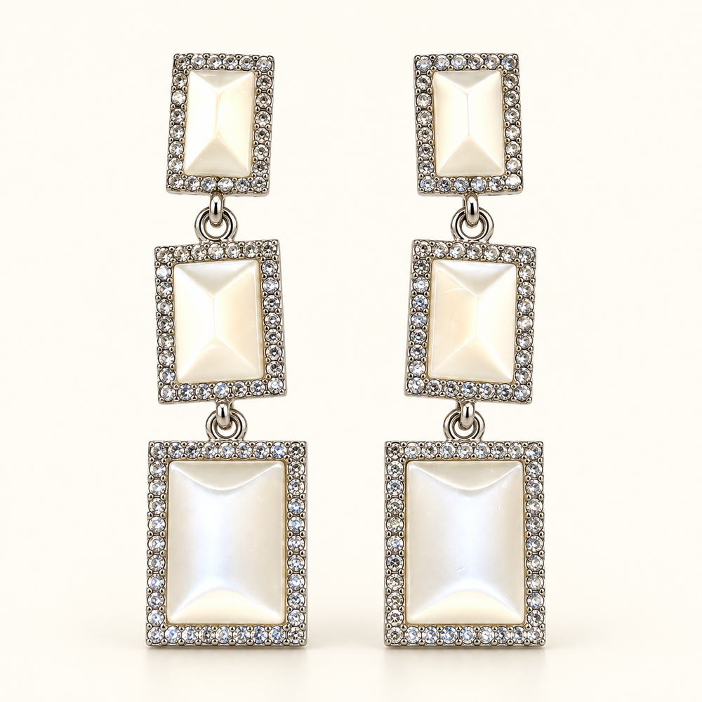 Ivory Glow Drop Earrings