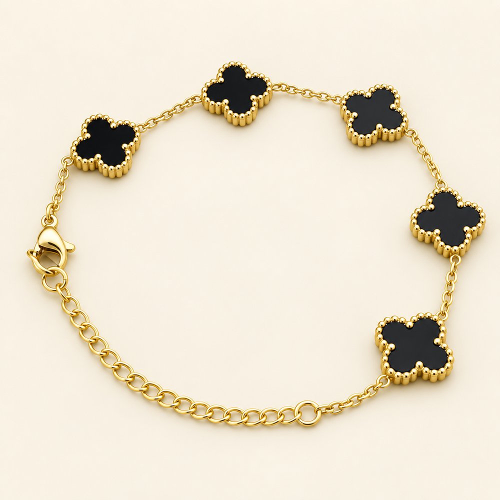 Midnight Clover Bracelet