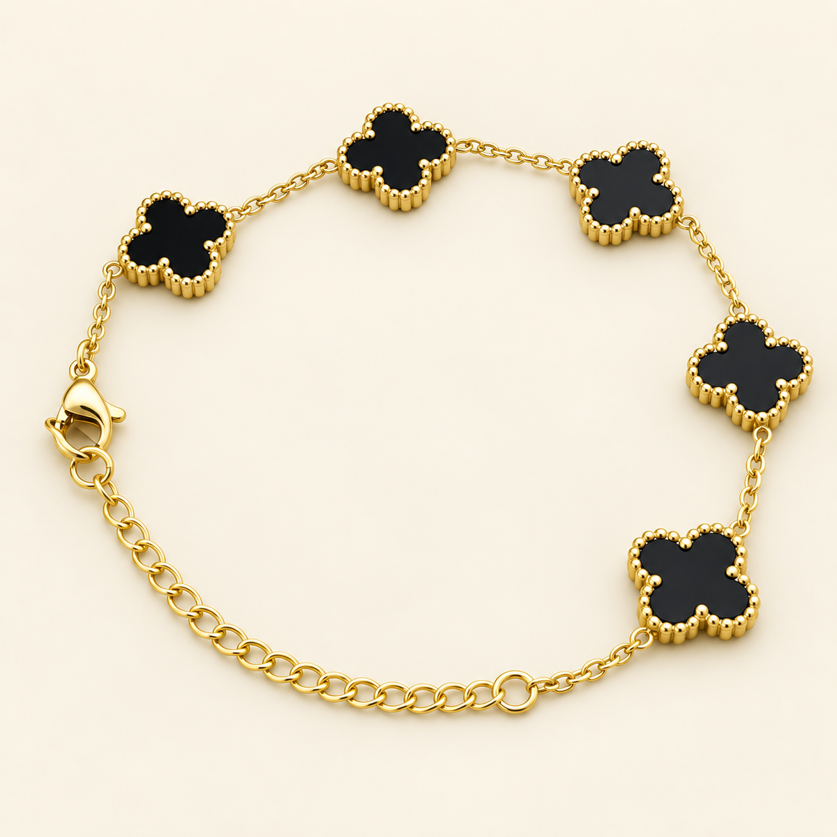Midnight Clover Bracelet — Studio view
