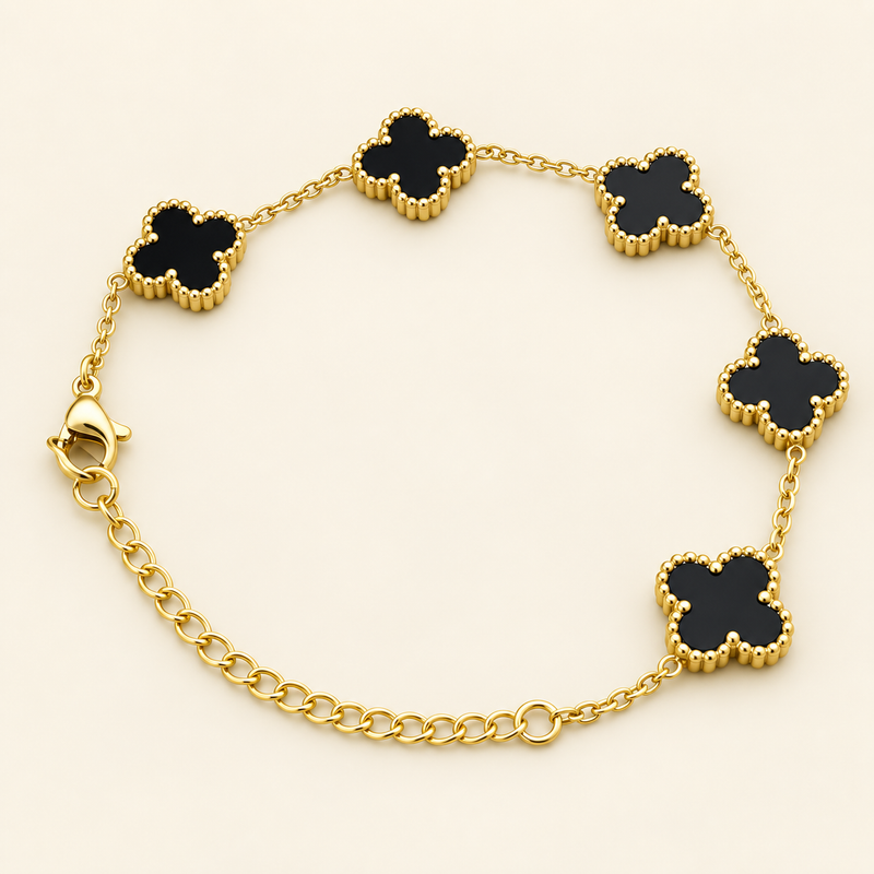 Midnight Clover Bracelet