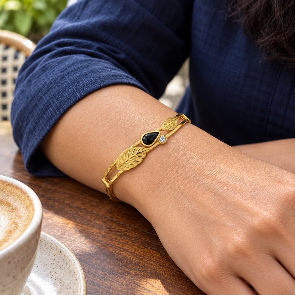 Midnight Leaf Bracelet