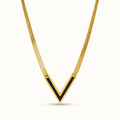 Midnight V Necklace — Studio view