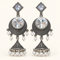 Moonlit Jhumka Earrings — Studio view