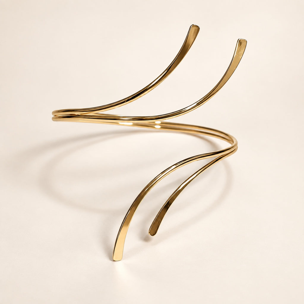 Orbit Line Arm Cuff — Studio view