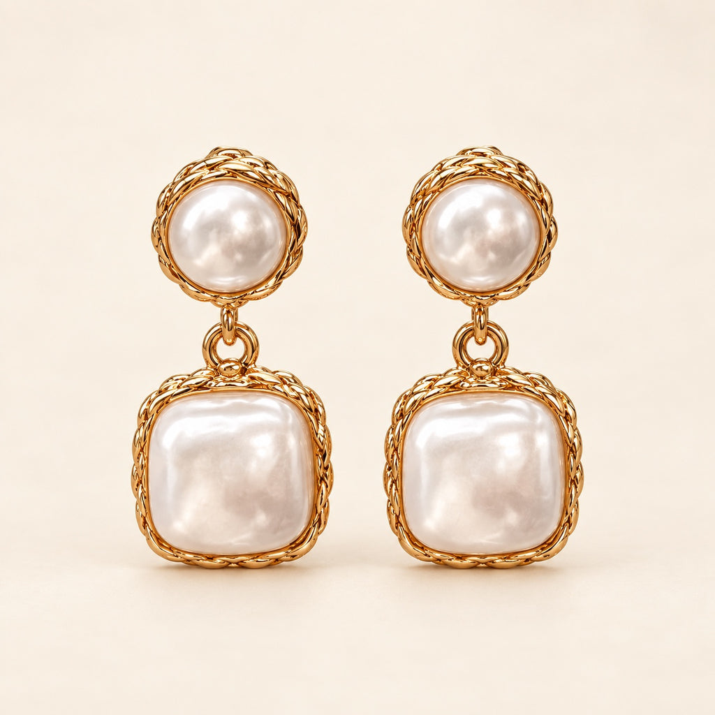 Pearl Frame Drops — Studio view