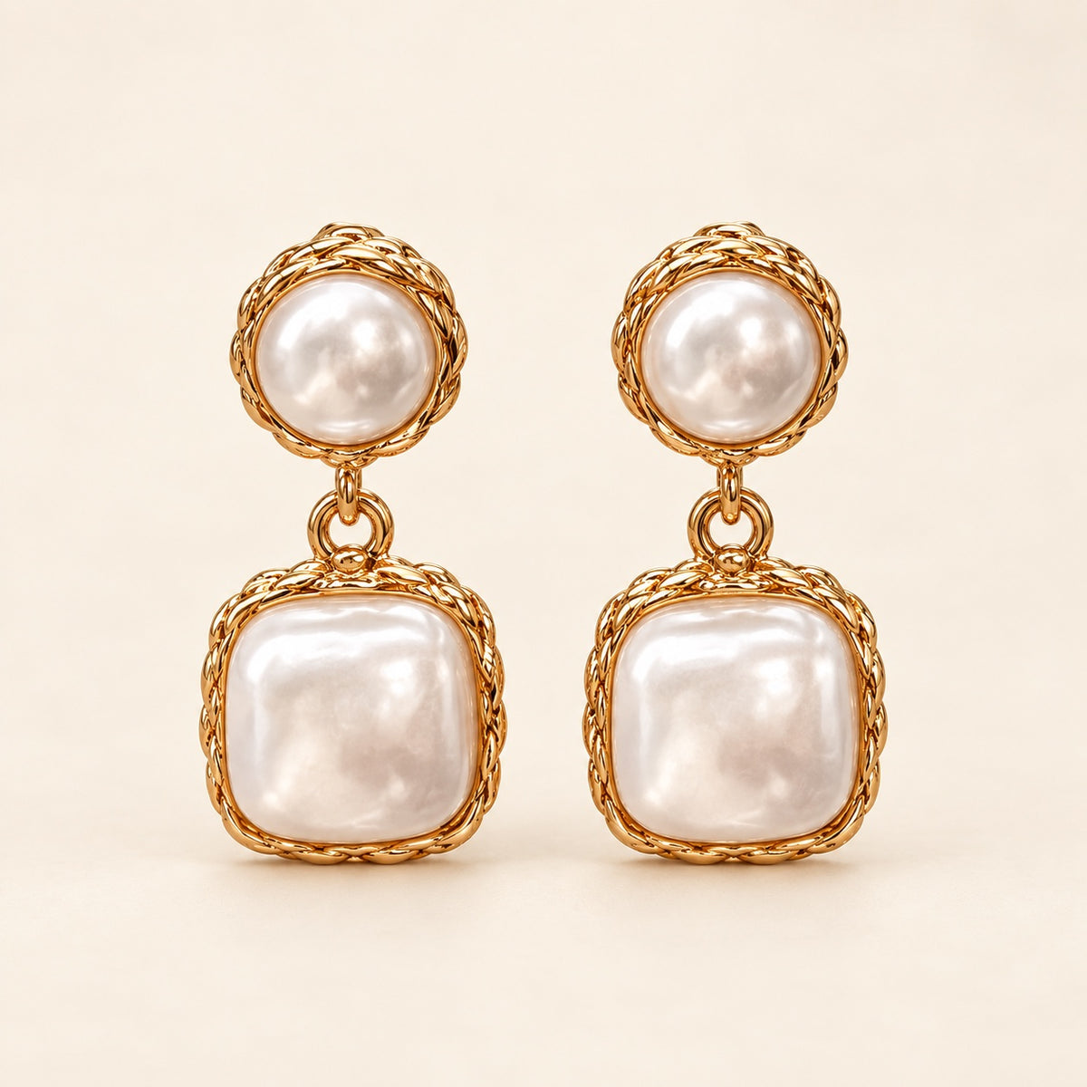 Pearl Frame Drops — Studio view