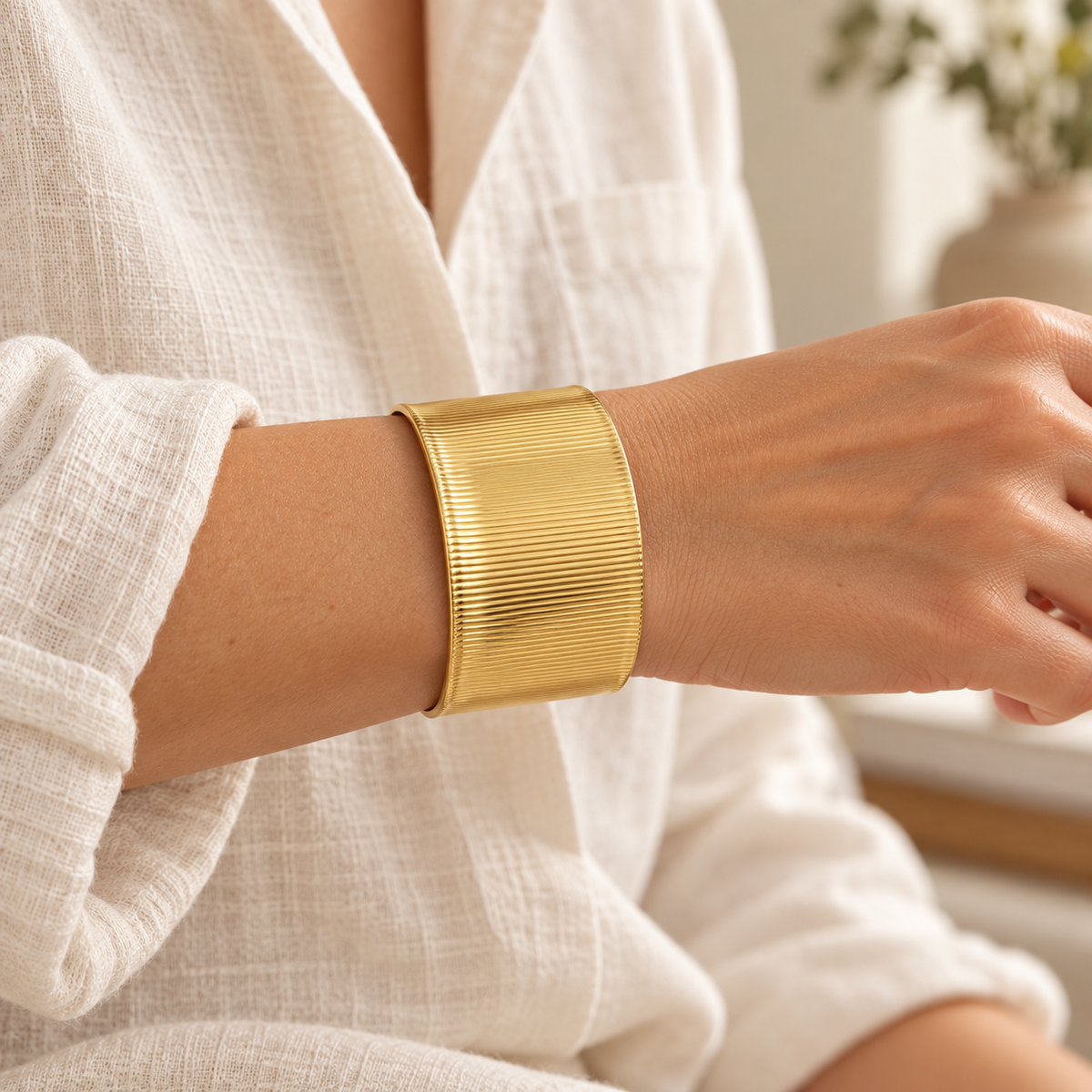 Ripple Cuff — Lifestyle view