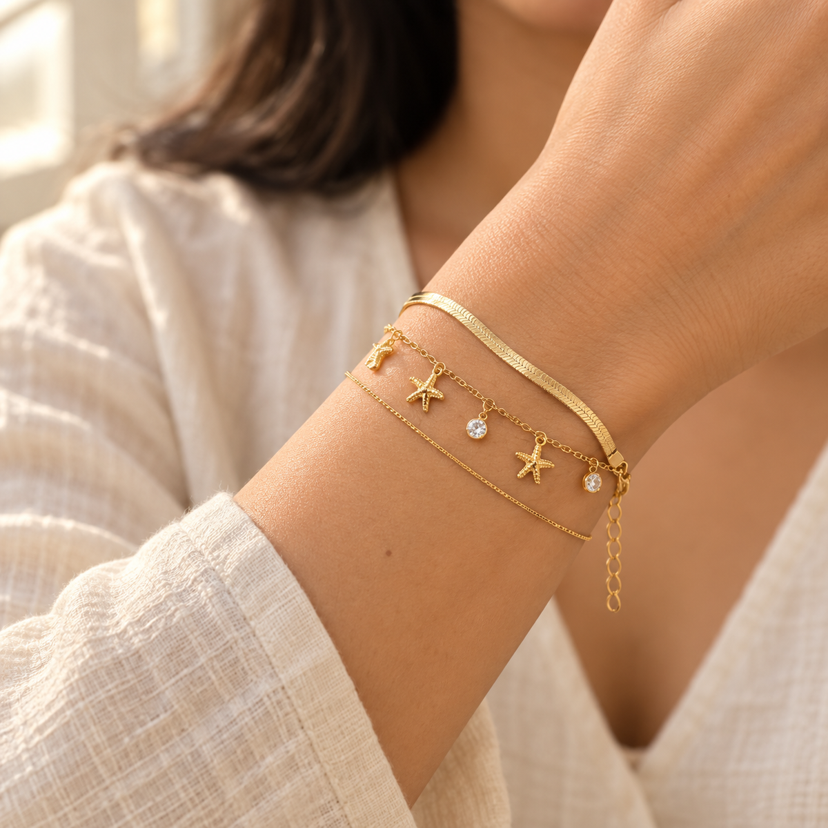 Seaside Layers Bracelet — Lifestyle view