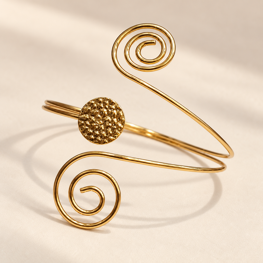 Golden Orbit Arm Cuff