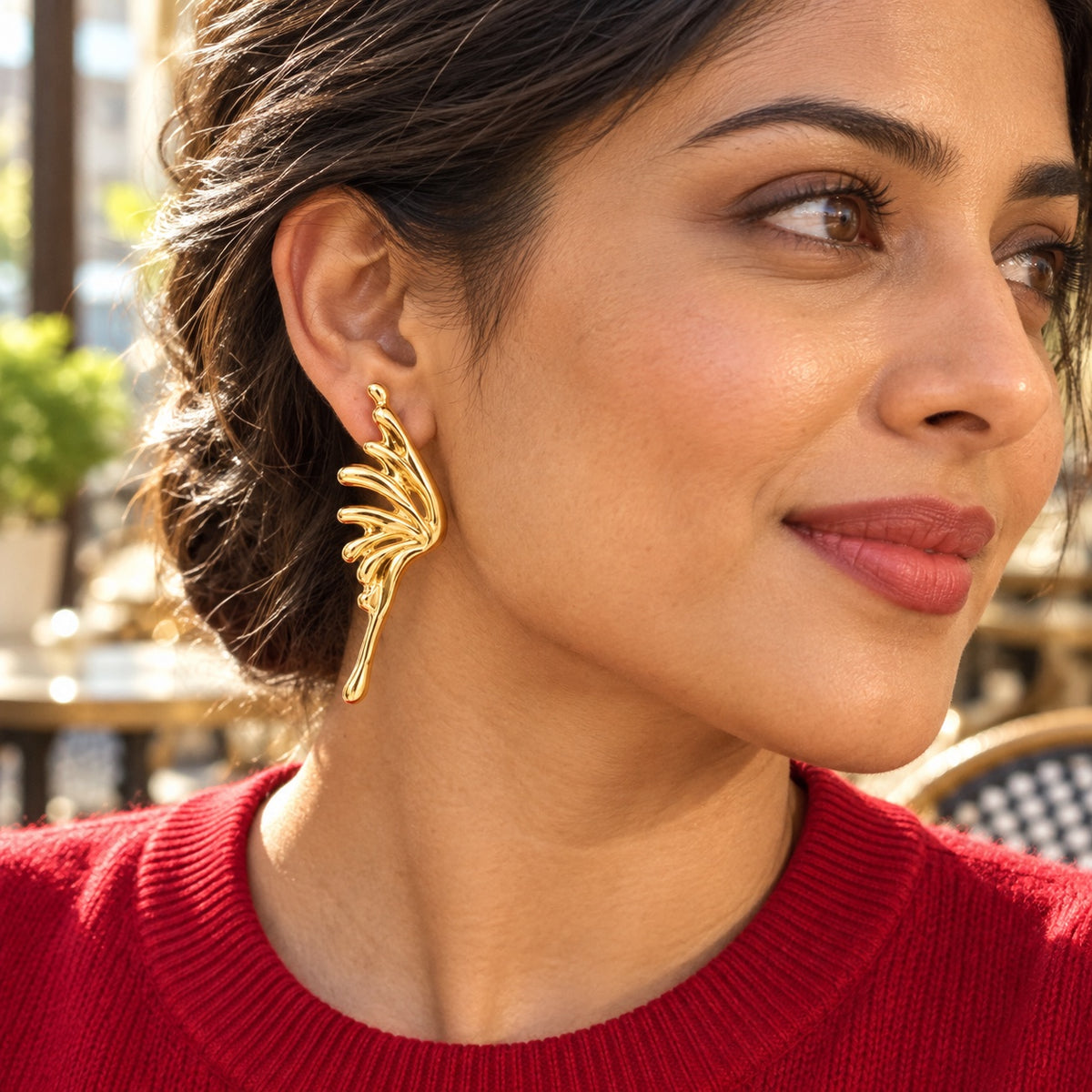Wing It Earrings — Lifestyle view